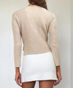 Peppermayo Raindrops Knit Cardigan - Beige