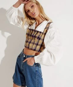 Peppermayo Mariposa Crop Top - Yellow