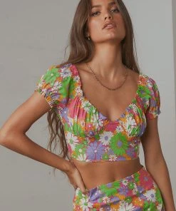 Peppermayo Exclusive New & Most Loved Brady Crop Top - 70s Floral