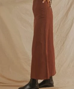 Peppermayo Exclusive Beach Club Linen Tie Skirt - Choc Brown New & Most Loved