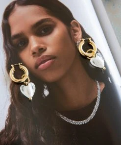 Peppermayo New & Most Loved Lana Earrings - Clear Gold