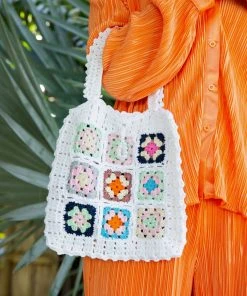 Peppermayo Ready For Summer Crochet Bag - White Multi New & Most Loved