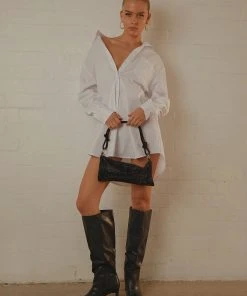 Peppermayo Exclusive Downtown Love Shirt Dress - White New & Most Loved