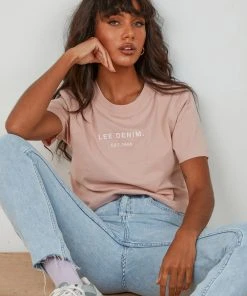 Lee Classic Crop Tee - Rosebud
