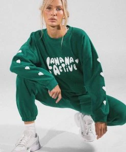 LaHana Swim Brooklyn Crewneck - Green New & Most Loved