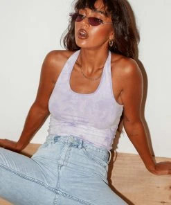 Peppermayo Comino Halter Top - Purple New Tops