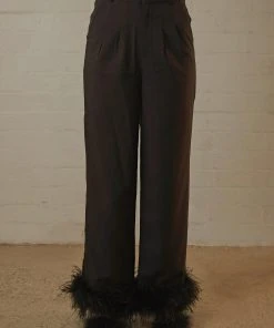 Peppermayo Exclusive Shake It Off Feather Pants - Night New & Most Loved