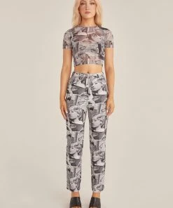 Riley Hubatka X Peppermayo Subway Style Mesh Baby Tee - Riley Collage New & Most Loved