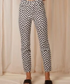 Peppermayo Exclusive Electric Avenue Pants - Warped Check New & Most Loved