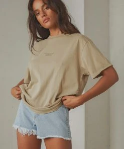 Thrills Established Merch Fit Tee - Vintage Khaki