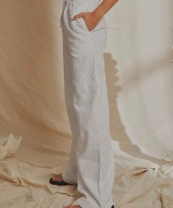 National Breast Cancer Foundation X Peppermayo Valencia Linen Pants - White 8 National Breast Cancer Foundation X Peppermayo Valencia Linen Pants - White