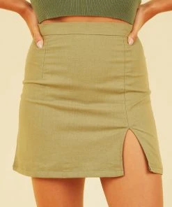 Peppermayo Exclusive Be My Lover Skirt - Khaki New Bottoms