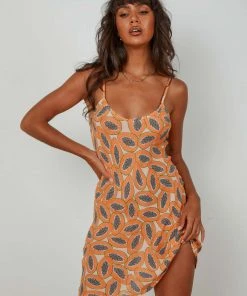 Cools Club Mini Slip Dress - Papaya New Dresses
