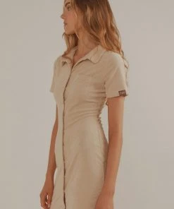 Vacancy Supply Daylight Terry Mini Dress - Beige