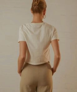 Levi's New & Most Loved Cropped Jordie Tee - Undyed Greige