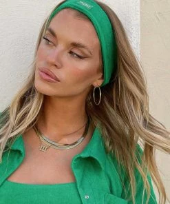 Vacancy Supply Golden Hour Headband - Jade Green New & Most Loved