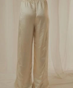 4th & Reckless Ward Trouser - Nude Satin New & Most Loved