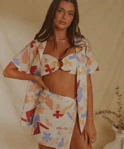 Peppermayo Exclusive Sunset Aperitivo Shirt - Abstract Resort New & Most Loved