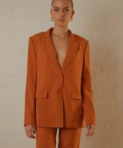 Peppermayo Exclusive New & Most Loved Tess Oversized Blazer - Terracotta