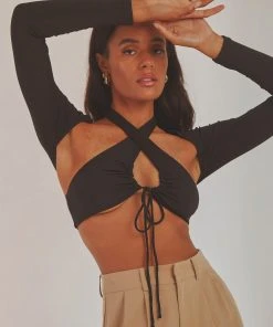 Peppermayo Ariella Crop Top - Black New Tops