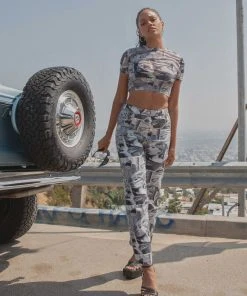 Riley Hubatka X Peppermayo Subway Style Mesh Baby Tee - Riley Collage New & Most Loved