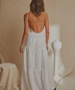 National Breast Cancer Foundation X Peppermayo New & Most Loved Havana Linen Maxi Dress - White 10 National Breast Cancer Foundation X Peppermayo New & Most Loved Havana Linen Maxi Dress - White