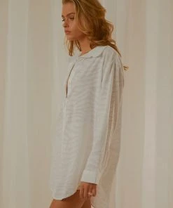 Cools Club Beach Shirt - White Leopard