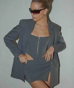 Peppermayo Exclusive Maggie Blazer - Charcoal - Pre-Order