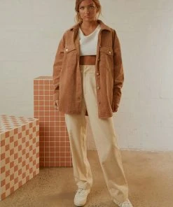 Nude Lucy Paige Corduroy Shacket - Coffee
