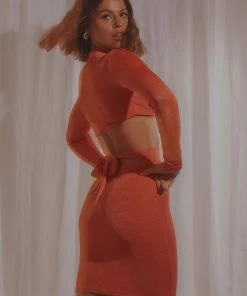 Peppermayo Baby Its You Dress - Burnt Orange