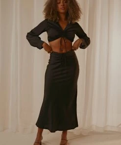 Peppermayo Natalia Midi Skirt - Black