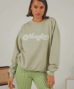Wrangler New & Most Loved Afterglow OS Sweat - Sage