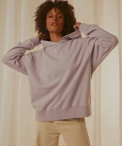 Afends New & Most Loved Revolve Hemp Oversized Pull On Hood - Lilac