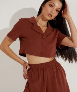 Peppermayo Exclusive En Route Crop - Chocolate New & Most Loved