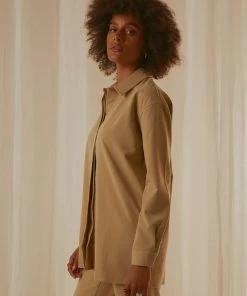 4th & Reckless Nessa Shirt - Beige New & Most Loved