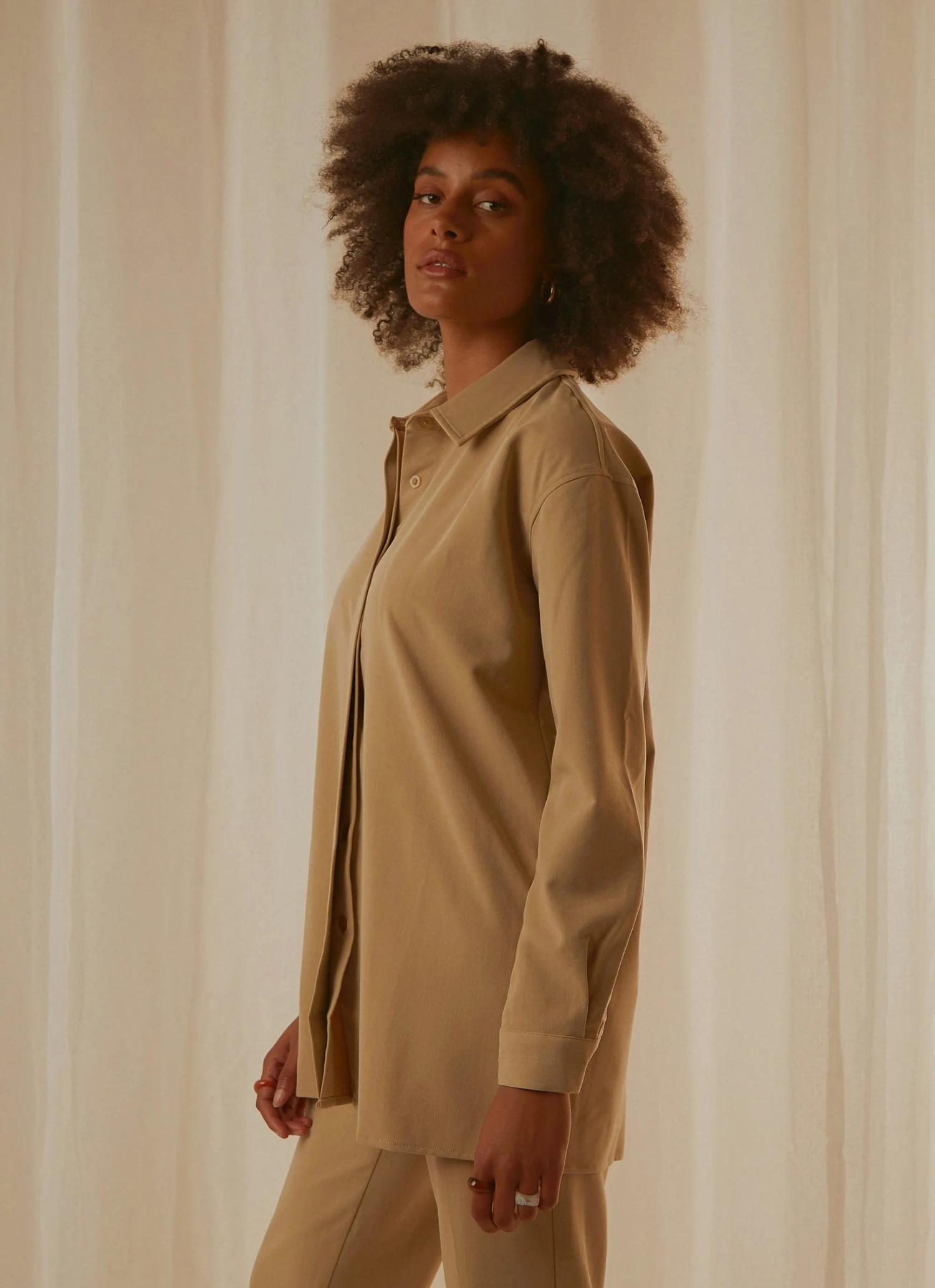 4th & Reckless Nessa Shirt - Beige New & Most Loved 4 4th & Reckless Nessa Shirt - Beige New & Most Loved