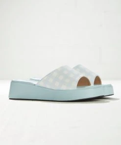 Cult Avenue Ambrose Mule - Blue Gingham New & Most Loved