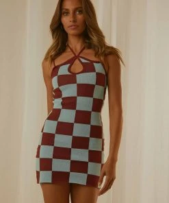 Peppermayo New & Most Loved In My Head Mini Dress - Blue Check