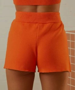 Peppermayo Exclusive Remix It Knit Short - Tangerine Dream