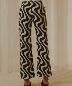 Peppermayo Exclusive Ma Belle Pants - Monochrome Wave New & Most Loved