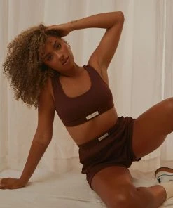 Peppermayo Exclusive PM Basic Organic Cotton Crop - Choc Brown