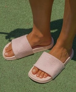 Vacancy Supply Roadside Terry Slides - Baby Pink New & Most Loved