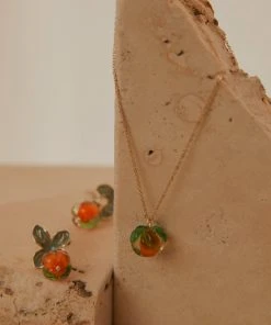 Peppermayo Fields Of Gold Necklace - Orange