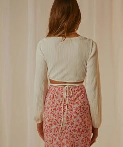 Peppermayo Exclusive Malibu Dreaming Wrap Top - Ivory New & Most Loved