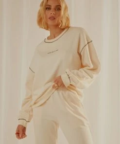 Peppermayo Exclusive New & Most Loved With Love Crewneck - Creme