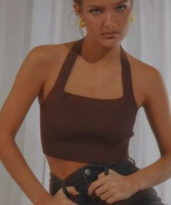 Peppermayo Exclusive Desert Dream Knit Crop - Choc New & Most Loved