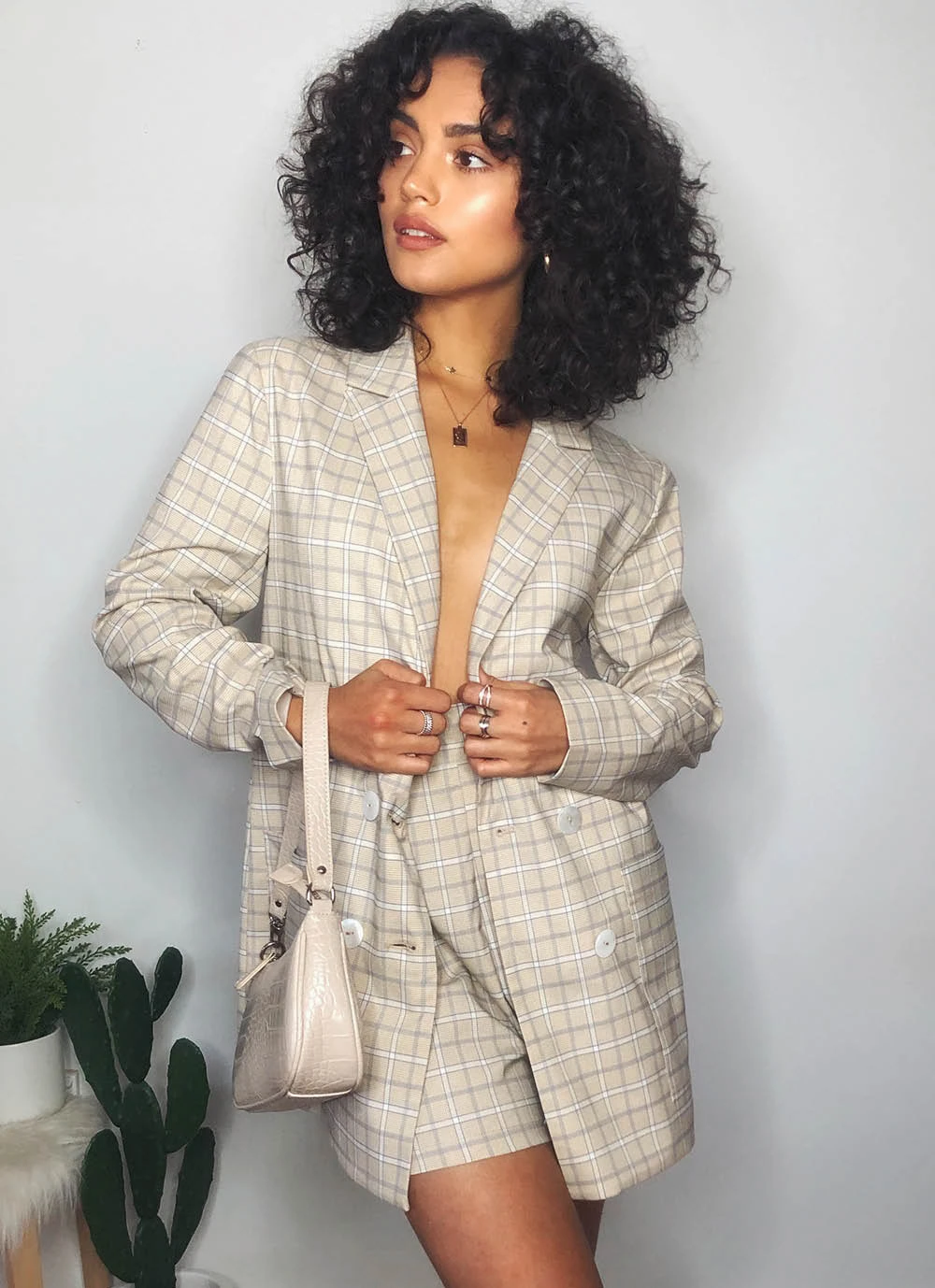 The Fifth Label New & Most Loved Mindless Blazer - Beige Check 1 The Fifth Label New & Most Loved Mindless Blazer - Beige Check