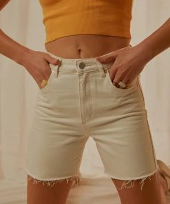 Abrand A Claudia Cut Off Short - Stone White New & Most Loved