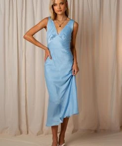 Peppermayo Exclusive Loren Maxi Dress - Blue New & Most Loved