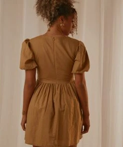 Nude Lucy Nima Linen Mini Dress - Oak